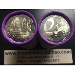 @1º AÑO DE EMISION@ ANDORRA 2 EUROS 2014 ESCUDO DEL PRINCIPADO @RARA@ SC MONEDA NO CONMEMORATIVA