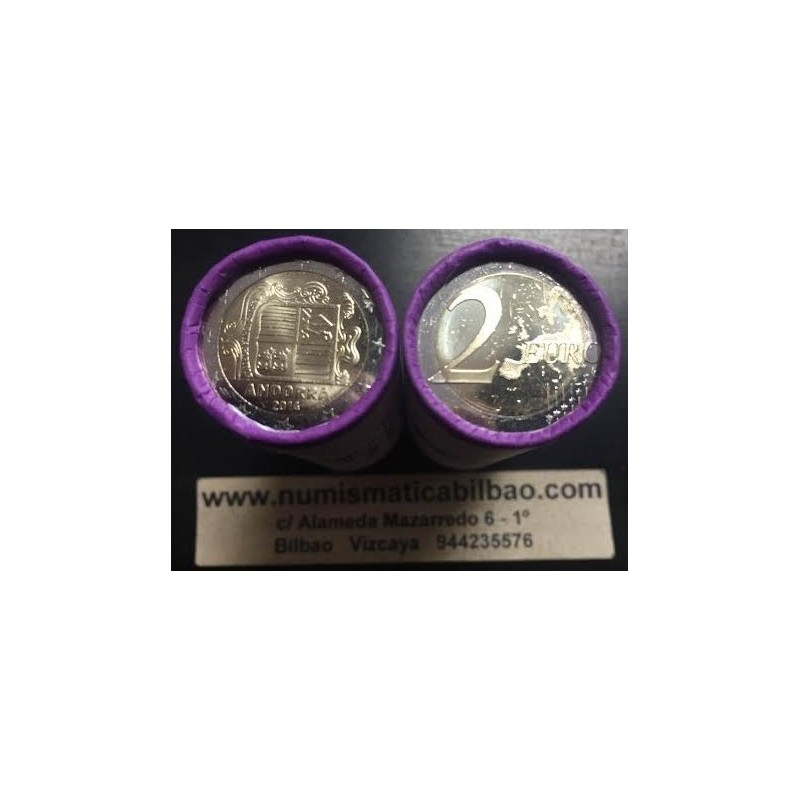 @1º AÑO DE EMISION@ ANDORRA 2 EUROS 2014 ESCUDO DEL PRINCIPADO @RARA@ SC MONEDA NO CONMEMORATIVA