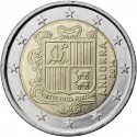 . @OFERTA@ 1º AÑO DE EMISION x ANDORRA 2 EUROS 2014 ESCUDO DEL PRINCIPADO @RARA@ MONEDA NO CONMEMORATIVA