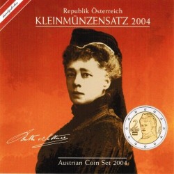AUSTRIA CARTERA EUROS 2004 SC 1+2+5+10+20+50 Centimos + 1€ + 2 EUROS 2004 SET KMS Österreich