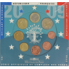FRANCIA CARTERA OFICIAL EUROS 2009 SC 1+2+5+10+20+50 Centimos + 1 EURO + 2 EUROS 2009 UNC BU EUROSET KMS