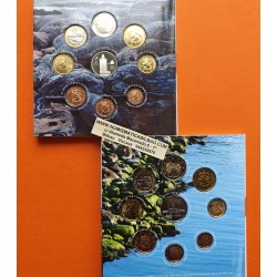 . @LOTE de 2@ FINLANDIA CARTERA OFICIAL EUROS 2010 + 2012 SC 1+2+5+10+20+50 CENTIMOS + 1 EURO + 2 EUROS BU SET "FARO Tipo I"