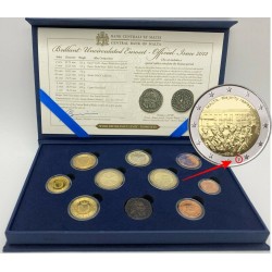 MALTA CARTERA OFICIAL EUROS 2012 SC 1+2+5+10+20+50 Centimos + 1 + 2 EUROS 2011 + 2 EUROS 2012 CON MARCA DE CECA KMS BU SET