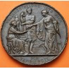 . @ESCASA@ AUSTRIA MEDALLA DE BRONCE 1873 EXPOSICIÓN MUNDIAL DE VIENA Emperador JOSEPH I 70mm 156 gramos