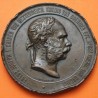 . AUSTRIA MEDALLA DE BRONCE 1873 EXPOSICIÓN MUNDIAL DE VIENA Emperador JOSEPH I 70mm 156 gramos