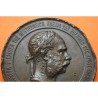 . AUSTRIA MEDALLA DE BRONCE 1873 EXPOSICIÓN MUNDIAL DE VIENA Emperador JOSEPH I 70mm 156 gramos