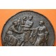 . @ESCASA@ AUSTRIA MEDALLA DE BRONCE 1873 EXPOSICIÓN MUNDIAL DE VIENA Emperador JOSEPH I 70mm 156 gramos