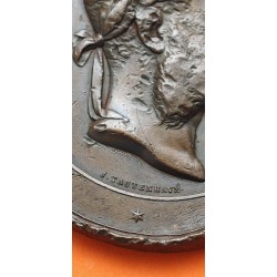 . AUSTRIA MEDALLA DE BRONCE 1873 EXPOSICIÓN MUNDIAL DE VIENA Emperador JOSEPH I 70mm 156 gramos