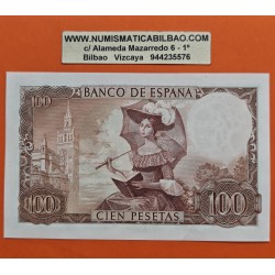 . @NUEVO + IMPERFECCIONES@ ESPAÑA 100 PESETAS 1965 GUSTAVO ADOLFO BECQUER Sin Serie 8447689 Pick 150 BILLETE SC- Spain banknote