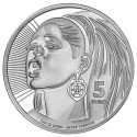 . 1 aaaaaaaacoin @ENVIO HOY@ PORTUGAL 5 EUROS 2025 SIMONE OLIVEIRA 2º MONEDA NICKEL SC CONMEMORATIVA