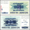 BOSNIA 1000000 DINARA 1993-XI-10 sello de tinta sobre 25 DINARA 1992 SRPANJ Pick 35.B BILLETE SC 1 Millón UNC BANKNOTE