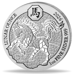 . @ENVÍO HOY@ RUANDA 50 FRANCOS 2026 AÑO DEL CABALLO MONEDA DE PLATA LUNAR OUNCE Rwanda YEAR OF THE HORSE