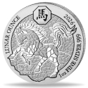 . @ENVÍO HOY@ RUANDA 50 FRANCOS 2026 AÑO DEL CABALLO MONEDA DE PLATA LUNAR OUNCE Rwanda YEAR OF THE HORSE