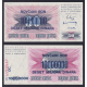 BOSNIA 10000000 DINARA 1993-XI-10 sello de tinta sobre 50 DINARA 1992 SRPANJ Pick 36 BILLETE SC 10 Millones UNC BANKNOTE