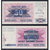 BOSNIA 10000000 DINARA 1993-XI-10 sello de tinta sobre 50 DINARA 1992 SRPANJ Pick 36 BILLETE SC 10 Millones UNC BANKNOTE