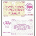 @DINERO DE EMERGENCIA@ BOSNIA 100 DINARA 1992 SERIJA NOVCANI BON Pick 6.R BILLETE SC Guerra de los Balcanes UNC BANKNOTE