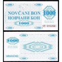 @DINERO DE EMERGENCIA@ BOSNIA 1000 DINARA 1992 SERIJA NOVCANI BON Pick 8.R BILLETE SC Guerra de los Balcanes UNC BANKNOTE
