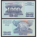 . @MUY RARO - NO LLEGÓ A CIRCULAR@ BOSNIA 1000 DINARA 1995 PUENTE MEDIEVAL Pick 47C BILLETE SC UNC BANKNOTE