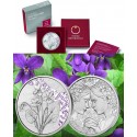 . @COLORES - PROOF@ AUSTRIA 10 EUROS 2024 FLOR de VIOLETA The Languaje Of Flowers 7ª MONEDA DE PLATA ESTUCHE The Peony