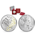 . @COLORES - PROOF@ AUSTRIA 10 EUROS 2023 FLOR MANZANILLA The Languaje Of Flowers 5ª MONEDA DE PLATA ESTUCHE Kamille