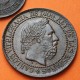 . 2 monedas x @RARAS@ ESPAÑA 5 CENTIMOS 1875 + 10 CENTIMOS 1875 Bruselas REY CARLOS VII PRETENDIENTE COBRE