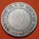 ESPAÑA Rey FERNANDO VII 10 REALES 1821 SR Ceca de MADRID RESELLADO MONEDA DE PLATA @ESCASA@ Spain Ferdinand VII