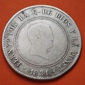 ESPAÑA Rey FERNANDO VII 10 REALES 1821 SR Ceca de MADRID RESELLADO MONEDA DE PLATA @ESCASA@ Spain Ferdinand VII