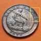 @VANO DE ACUÑACIÓN@ ESPAÑA Gobierno Provisional 5 CENTIMOS 1870 OM DAMA y LEON KM.662 MONEDA DE BRONCE MBC+ Spain R/4