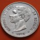 ESPAÑA 5 PESETAS 1875 * 18 75 DEM REY ALFONSO XII y ESCUDO KM.671 MONEDA DE PLATA (DURO) Spain silver R/1