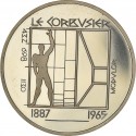 @PROOF@ SUIZA 5 FRANCOS 1987 B LE CORBUSIER FIGURA HUMANA KM.66 MONEDA DE NICKEL Switzerland 5 Francs