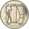 @PROOF@ SUIZA 5 FRANCOS 1987 B LE CORBUSIER FIGURA HUMANA KM.66 MONEDA DE NICKEL Switzerland 5 Francs