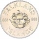 ISLAS MALVINAS - FALKLAND 50 PENIQUES 1983 1833 GALEÓN - DOMINIO BRITÁNICO KM.19 MONEDA DE NICKEL SC 50 Pence