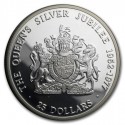 CAYMAN 25 DOLARES 1977 THE QUEEN'S SILVER JUBILEE KM.14 MONEDA DE PLATA PROOF 25 Dollars silver OZ ESTUCHE 1,50 ONZAS