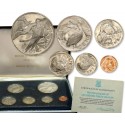 1974 ISLAS VIRGENES ESTUCHE OFICIAL 6 coins Silver Proof Mint Set incluye 1 DOLAR PLATA British Virgin Islands
