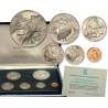 1974 ISLAS VIRGENES ESTUCHE OFICIAL 6 coins Silver Proof Mint Set incluye 1 DOLAR PLATA British Virgin Islands