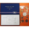 9 monedas x FRANCIA ESTUCHE 1976 Coffret FLEURS DE COINS SPECIMEN France Silver Set 50 FRANCOS 1976