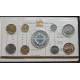 9 monedas x FRANCIA ESTUCHE 1976 Coffret FLEURS DE COINS SPECIMEN France Silver Set 50 FRANCOS 1976