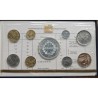 9 monedas x FRANCIA ESTUCHE 1976 Coffret FLEURS DE COINS SPECIMEN France Silver Set 50 FRANCOS 1976