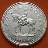 CANADA 1 DOLAR 1973 POLICIA MONTADA 100 ANIVERSARIO KM.83 MONEDA DE PLATA PROOFLIKE + IMPERFECCIONES $1 Dollar silver