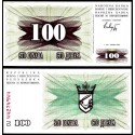 BOSNIA 100 DINARA 1992 ESCUDO VALOR Pick 13 BILLETE SC UNC BANKNOTE 100 DINAR HERZEGOVINA