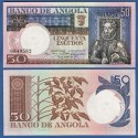 ANGOLA 50 ESCUDOS 1973 LUIZ DE CAMOES y PLANTAS Pick 105 BILLETE SC Colonia de Portugal UNC BANKNOTE