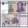 CHINA 5 YUAN 1999 MAO TSE TUNG y MONTAÑAS SAGRADAS Color Morado Pick 897 BILLETE SC UNC BANKNOTE
