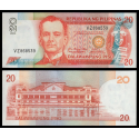 FILIPINAS 20 PISO 2005 MANUEL QUEZON Sello de 1993 Pick 182.J BILLETE SC Philippines UNC BANKNOTE
