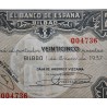 @BAJO NÚMERO DE SERIE 004736@ BILBAO 25 PESETAS 1937 CAJA DE AHORROS VIZCINA BILLETE de EUZKADI Pick S.563
