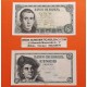 . 2 billetes x ESPAÑA 5 PESETAS 1948 JUAN SEBASTIAN ELCANO Serie F Pick 136A + 5 PESETAS 1951 BALMES Serie E Pick 140