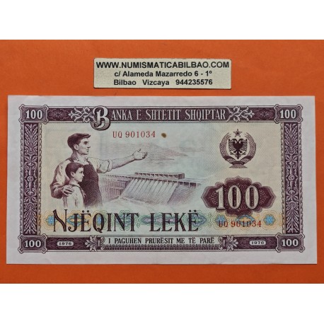 @PVP NUEVO 110€@ ALBANIA 100 LEKE 1976 TRABAJADORES del RÉGIMEN COMUNISTA Pick 46.A BILLETE MBC Albanien