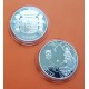 (2003) CEUTA MEDALLA DE PLATA IMAGEN DE LA VIRGEN DE AFRICA y ESCUDO DE ESPAÑA FNMT SI CAPSULA 0,40 Onzas