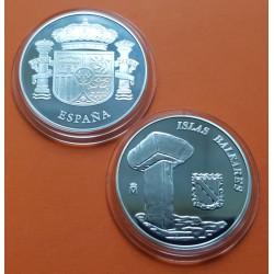 (2003) ISLAS BALEARES MEDALLA DE PLATA MONOLITO DE TAULA y ESCUDO DE ESPAÑA FNMT SI CAPSULA 0,40 Onzas
