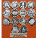 . 14 monedas x ESPAÑA I SERIE IBEROAMERICANA 1ª @LIMPIADAS@ 1991/1992 ENCUENTRO ENTRE DOS MUNDOS PLATA Mexico Chile...