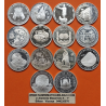 . 14 monedas x ESPAÑA I SERIE IBEROAMERICANA 1ª @LIMPIADAS@ 1991/1992 ENCUENTRO ENTRE DOS MUNDOS PLATA Mexico Chile...